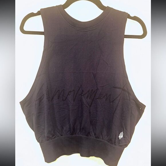 Free People Active Open Back Smocked Crop Tee - Picture 1 of 5